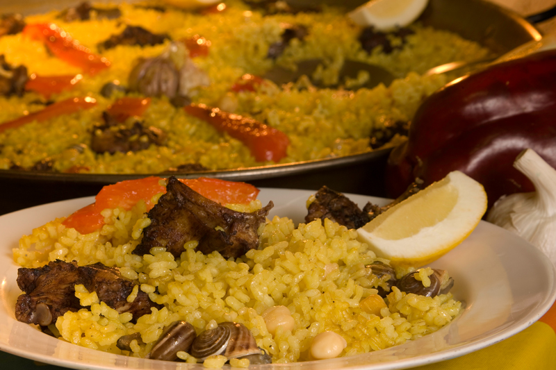 Arroz con conejo y caracoles